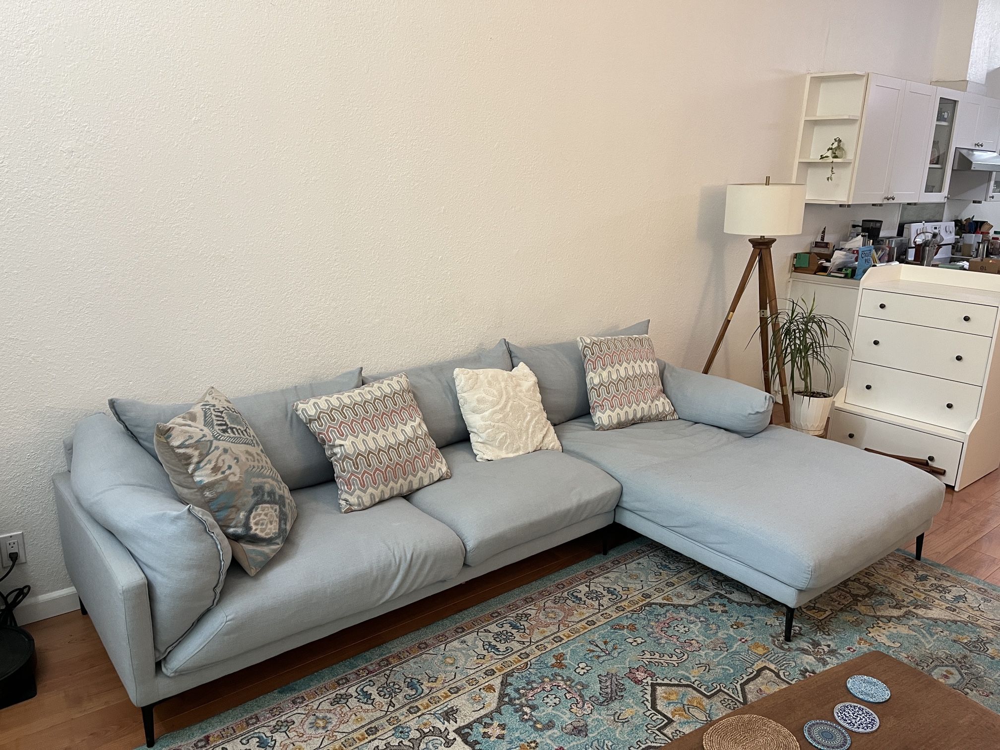 Light Blue Sectional Sofa