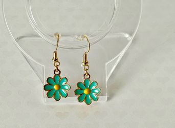 Turquoise Flower Earrings