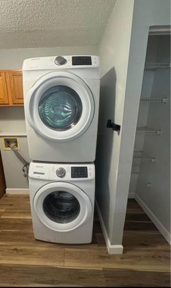 Front load washer and dryer set