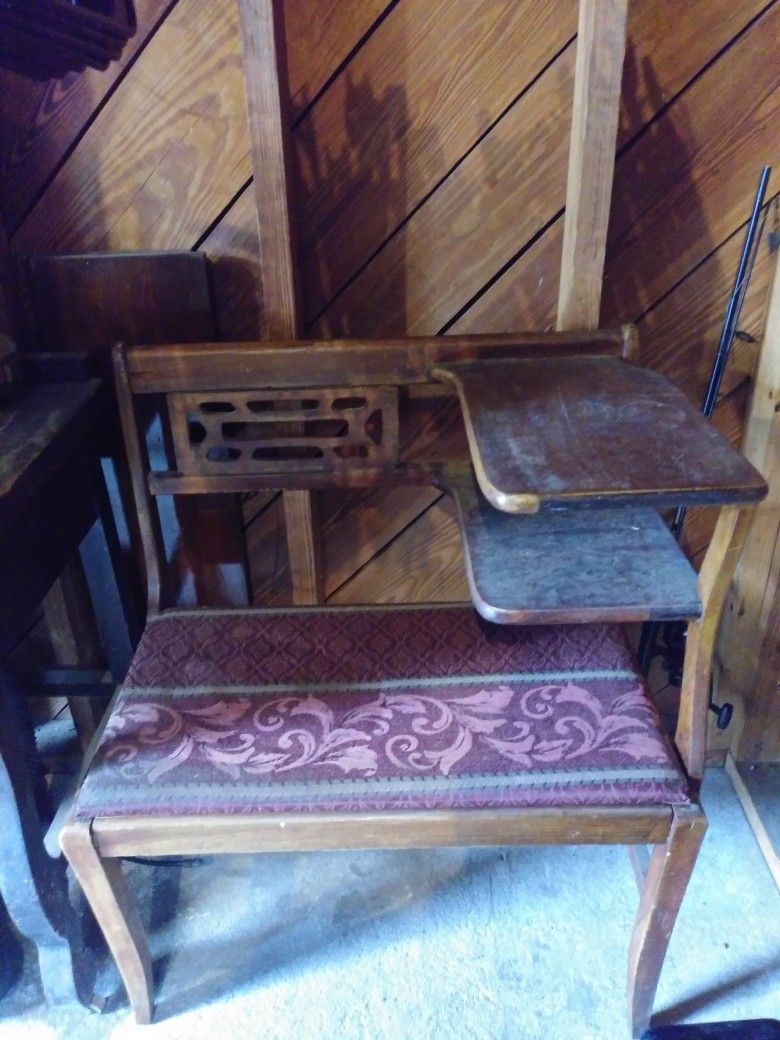 Antique Telephone Bench