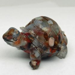 Small Turtle Figurine Mineral Crystals Gemstones For Stress Healing Meditation