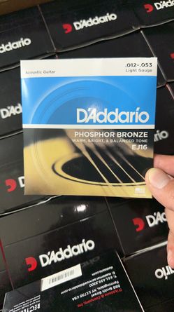 D’Addario EJ16 Phosphor Bronze Acoustic Guitar Strings Light .012-.053 – 180 Packs