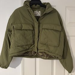 New Womens Medium Padded Puffer Cropped Jacket  Ci Sono 