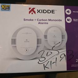 2-Pack Kidde Smoke + Carbon Monoxide Alarm 10-year battery w/ voice alerts NEW