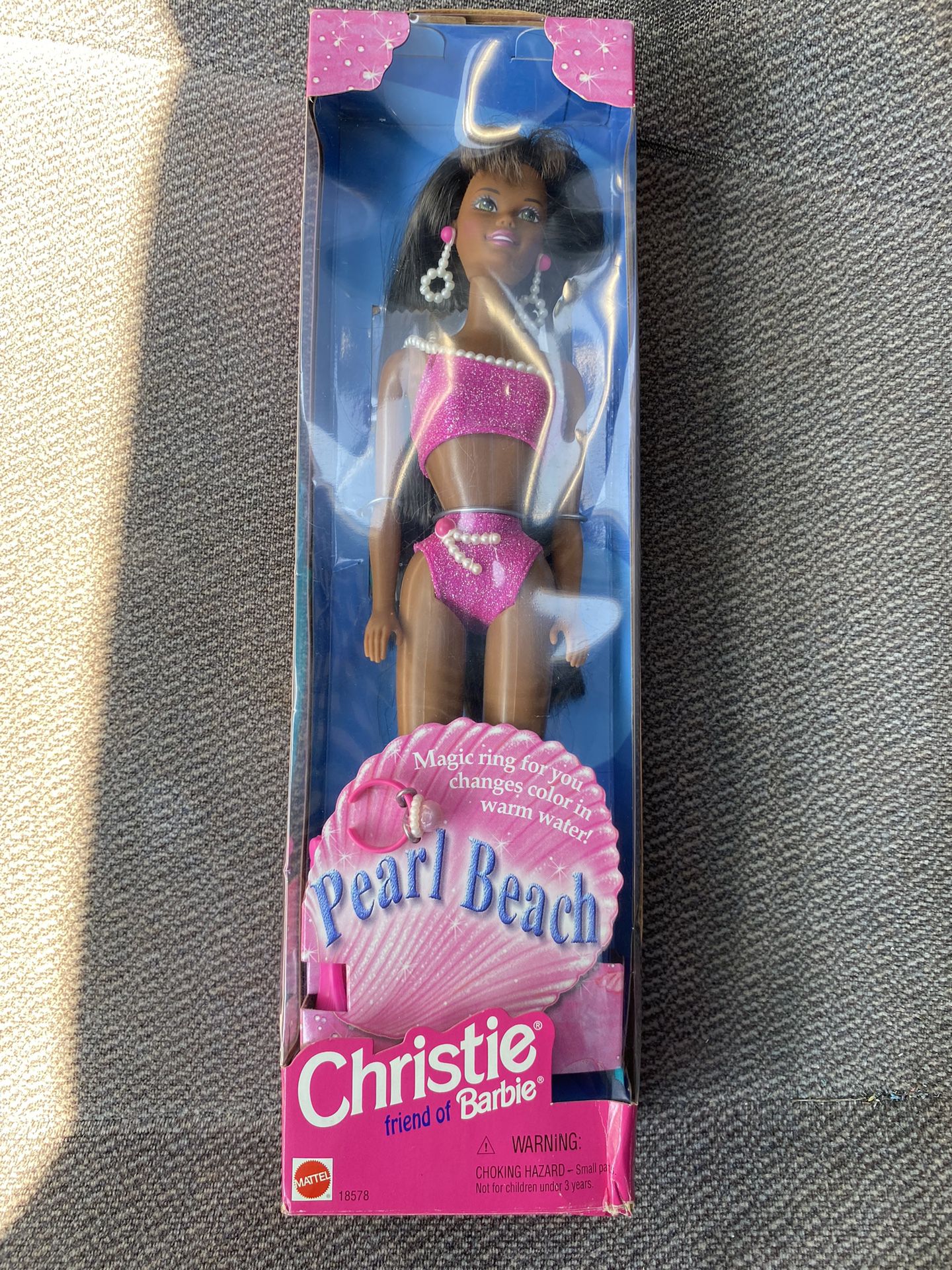 Vintage 1997 African American Black Pearl Beach Christie Doll friend of Barbie