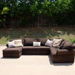 FREE DELIVERY Large Brown Sectional Couch
