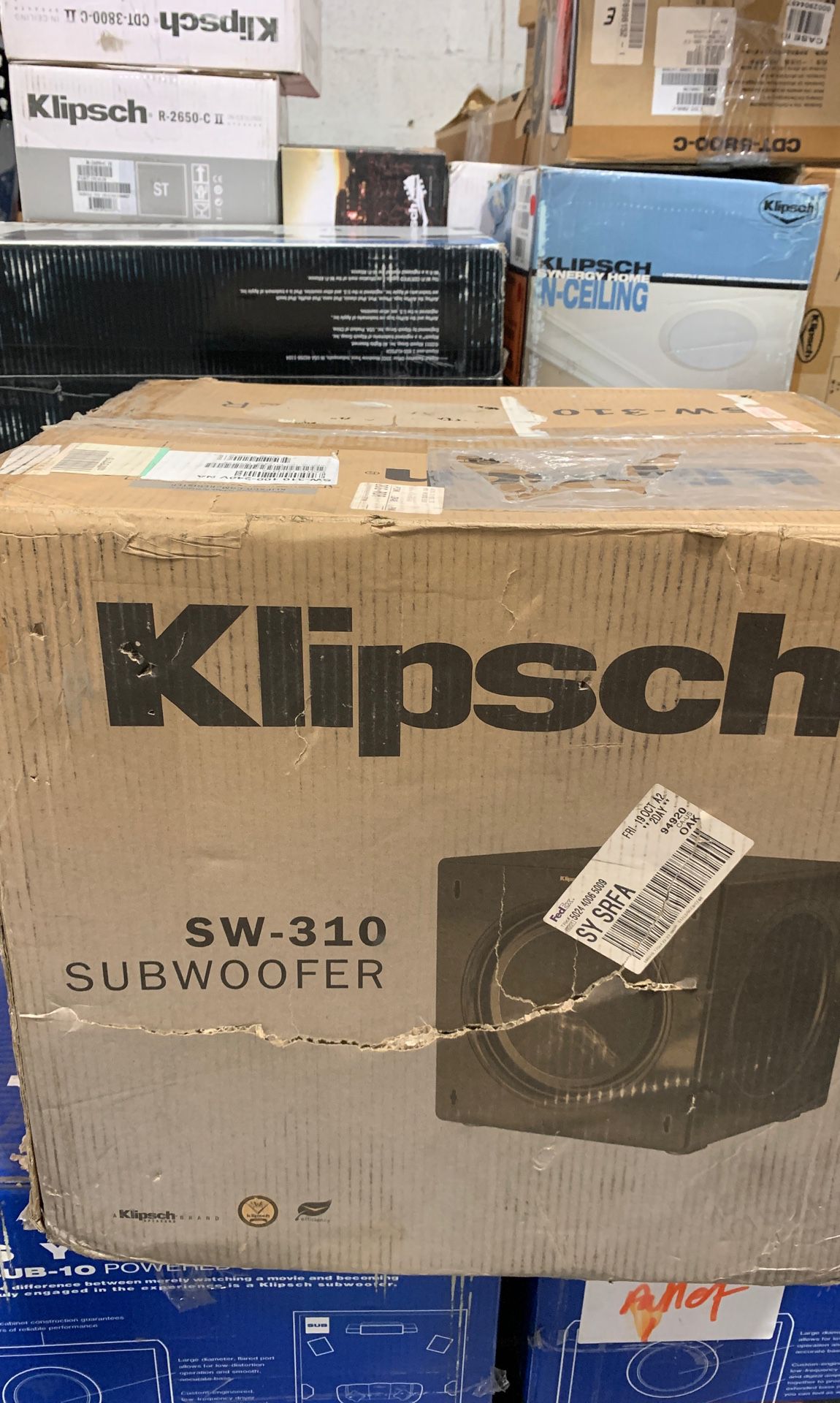 Klipsch Subwoofer SW-310 open box