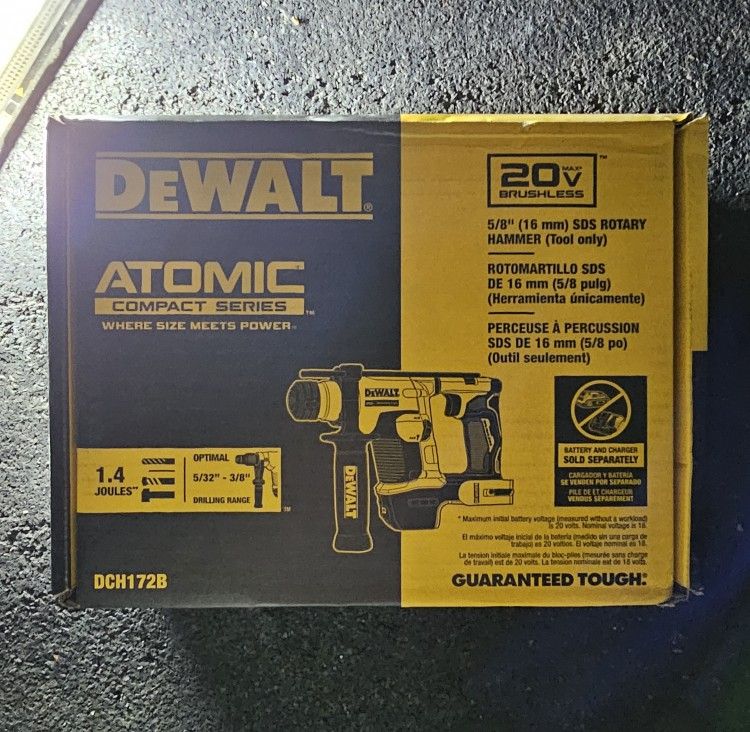 DEWALT
ATOMIC 20V MAX Cordless Brushless Ultra-Compact 5/8 in. SDS Plus Hammer Drill (Tool Only)