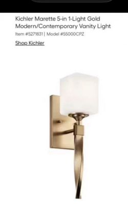 (NEW IN UNOPENED BOX) Kichler Marette 5-in 1-Light Gold Modern/Contemporary Vanity Light