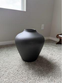 West Elm Pure Black Ceramic Vase