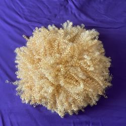 Curly Yellow/blonde Afro Wig 
