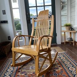 Beautiful Amish Solid Birch Bentwood Rocking Chair