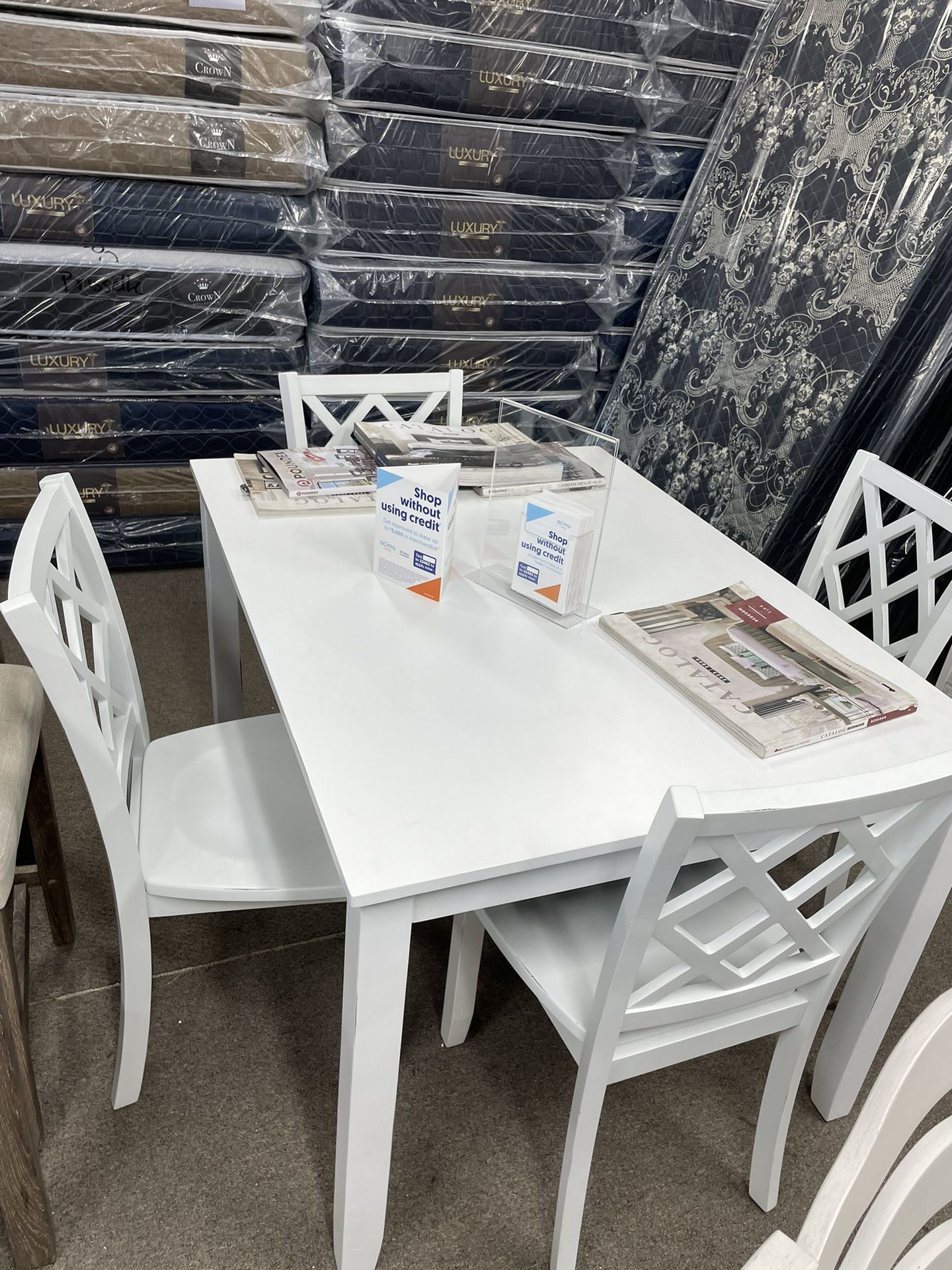White 5-PC Table Set