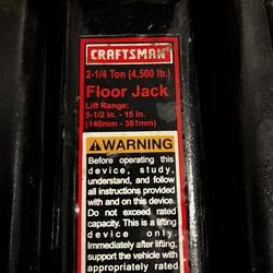 Craftsman floor jack 2,1/4 ton