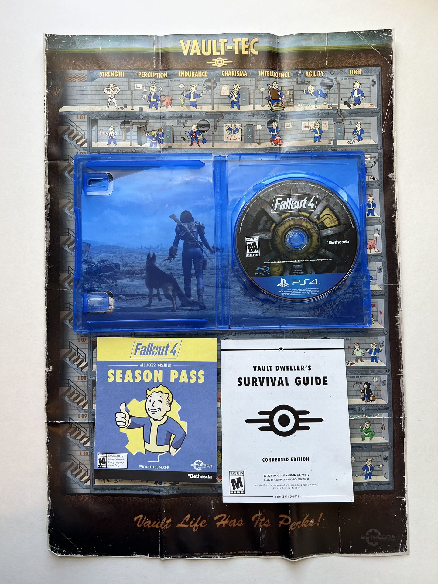 Playstation 4 Fallout 4 CIB Complete Manual & Poster Included