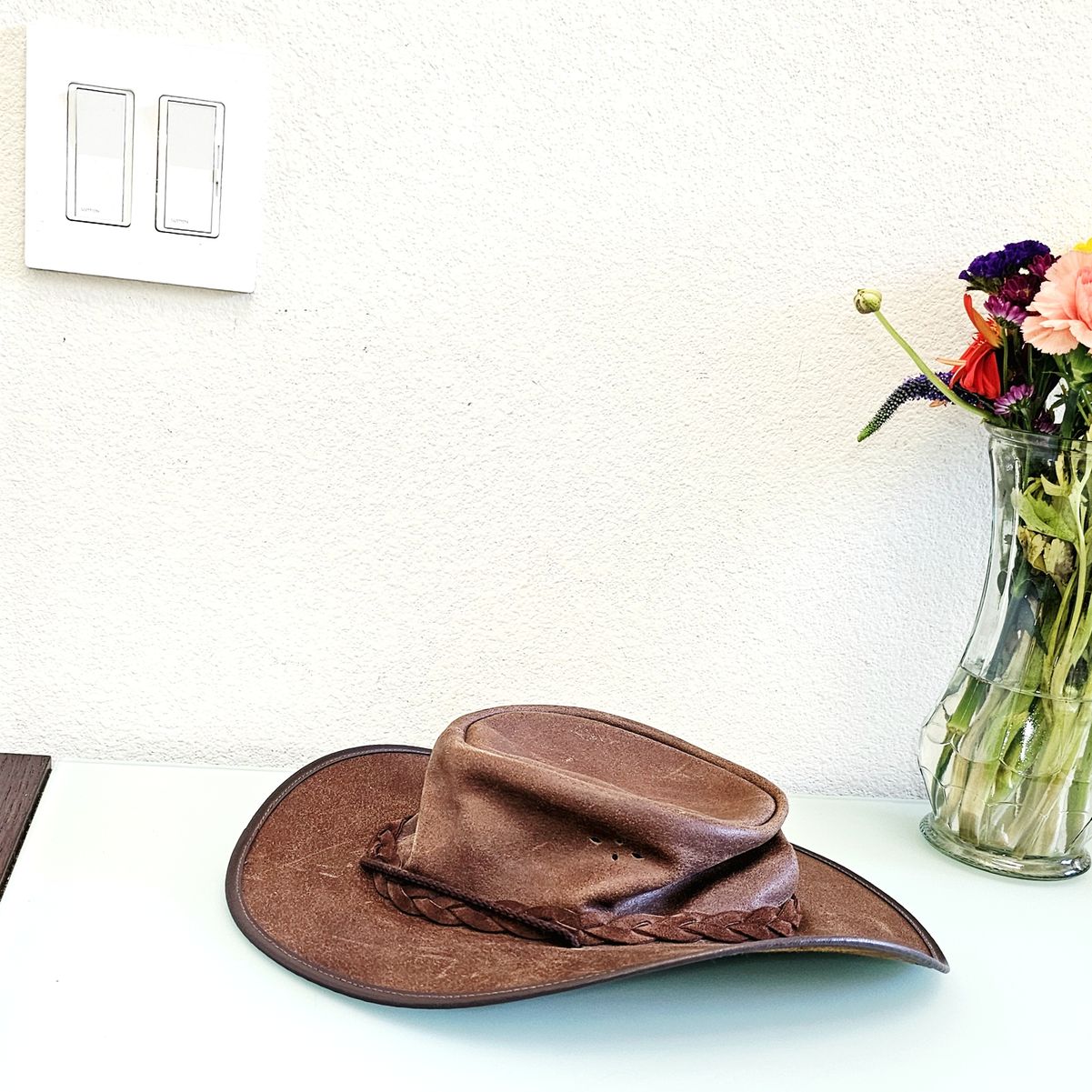 Grizzly Australia 'Squashy' Leather Bush Hat - Handmade in Tasmania