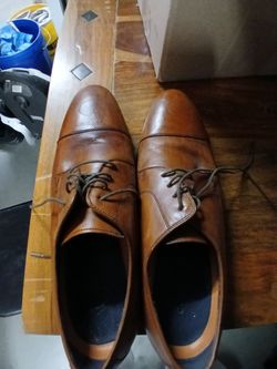 Brown Leather Cap-Toe Oxford Dress Shoes