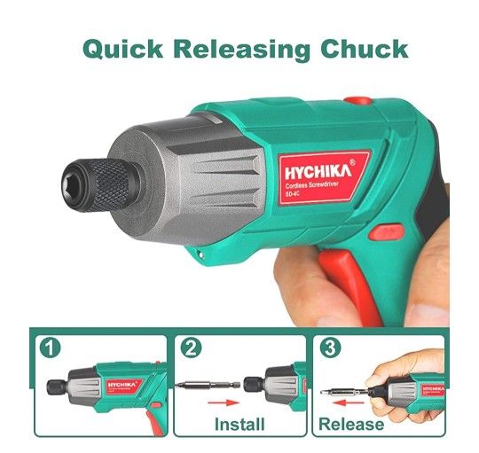3.6V 2.0Ah Electric Screwdriver Rechargeable Screw Gun, Front LED and Rear Flashlight