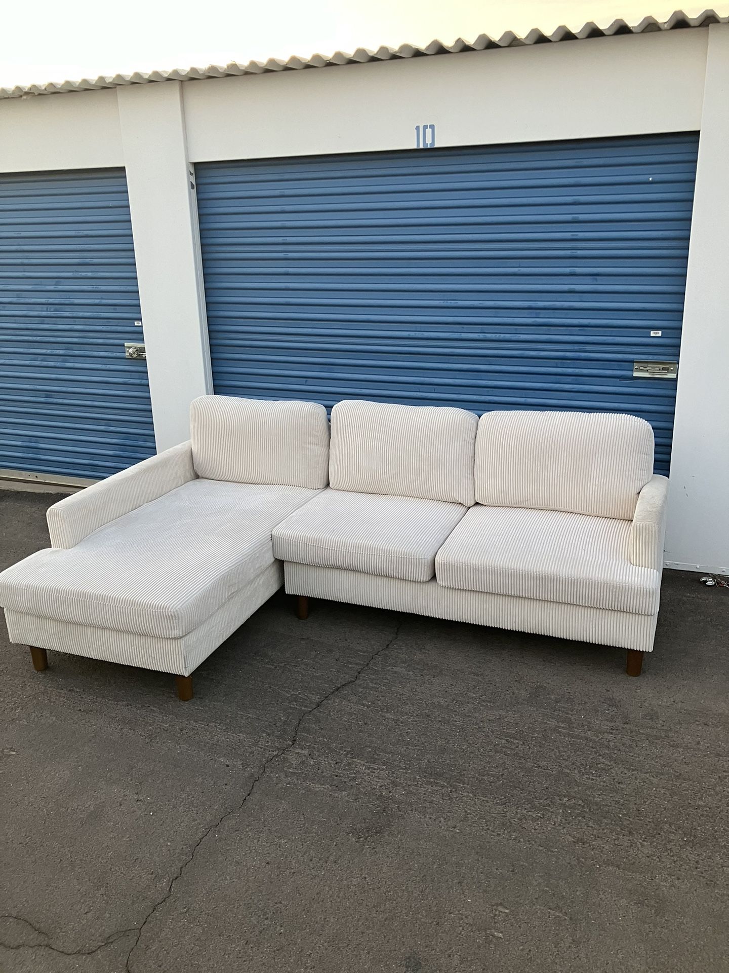 Delivery ~ Beige / Cream Sectional Sofa 