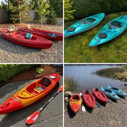 5 kayaks, $275 each