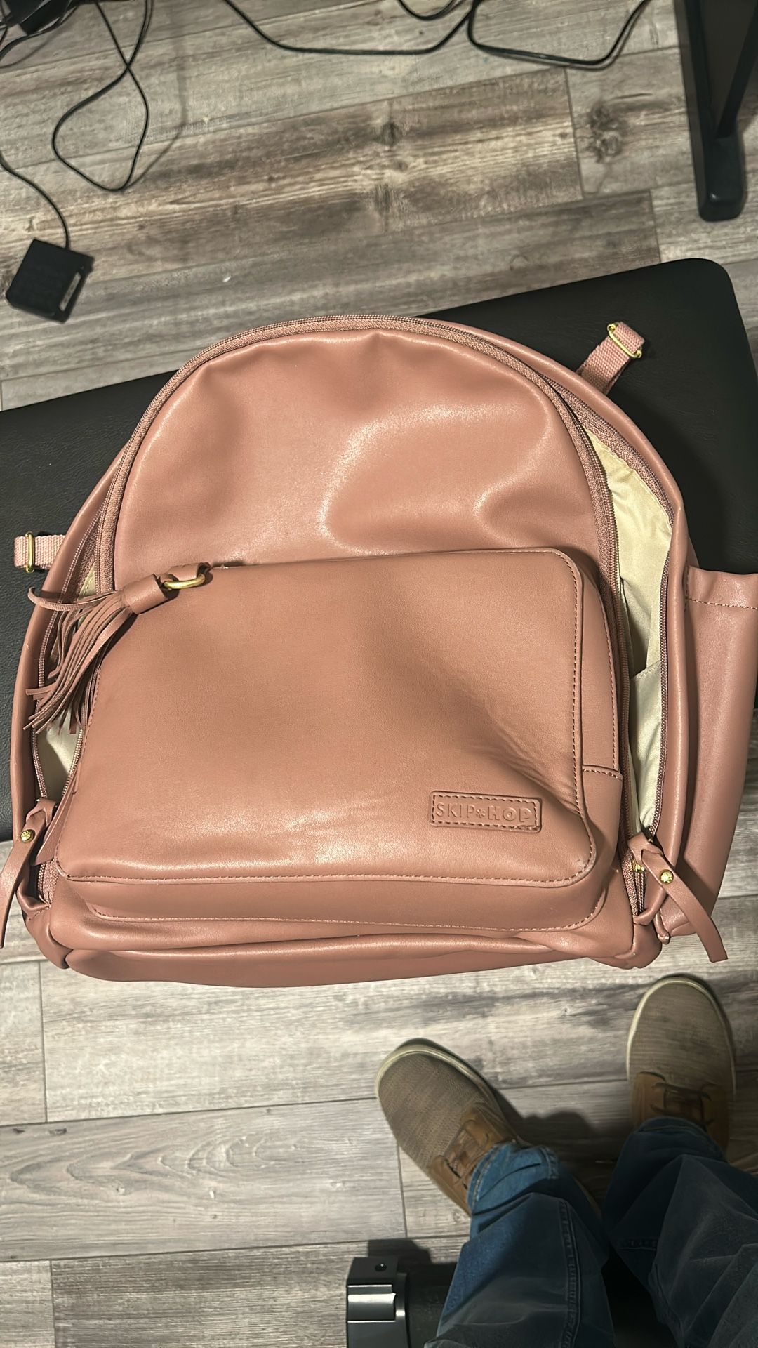 Skip Hop Leather Diaper Bag