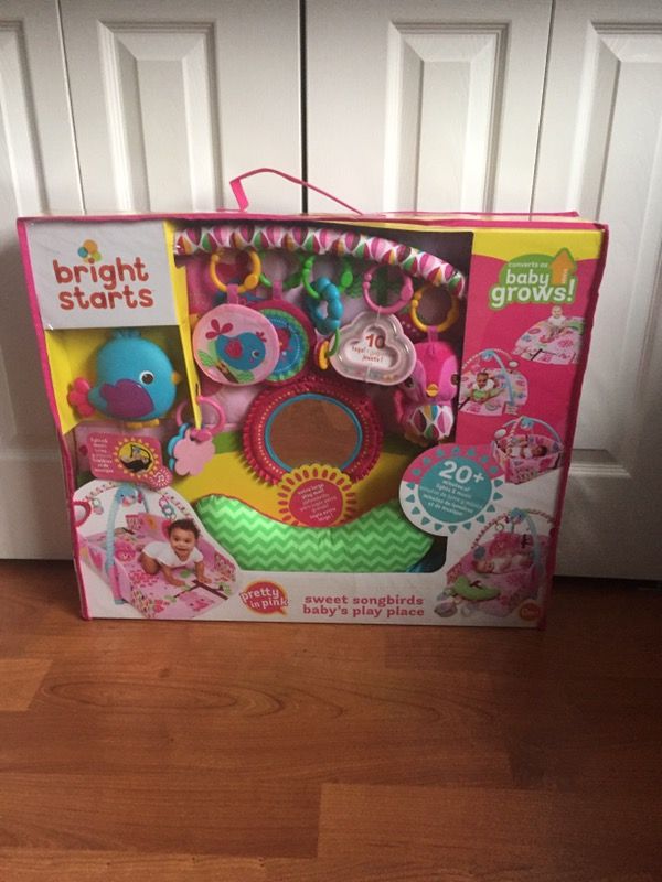 Baby Bright Start Pink Pack and Play Set Brand New