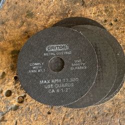 Cut off wheels 1/8 x 4 1/2 industrial 50 Cent each