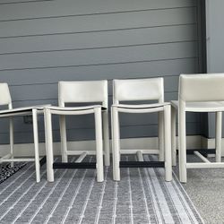 Leather Counter Stools - 4