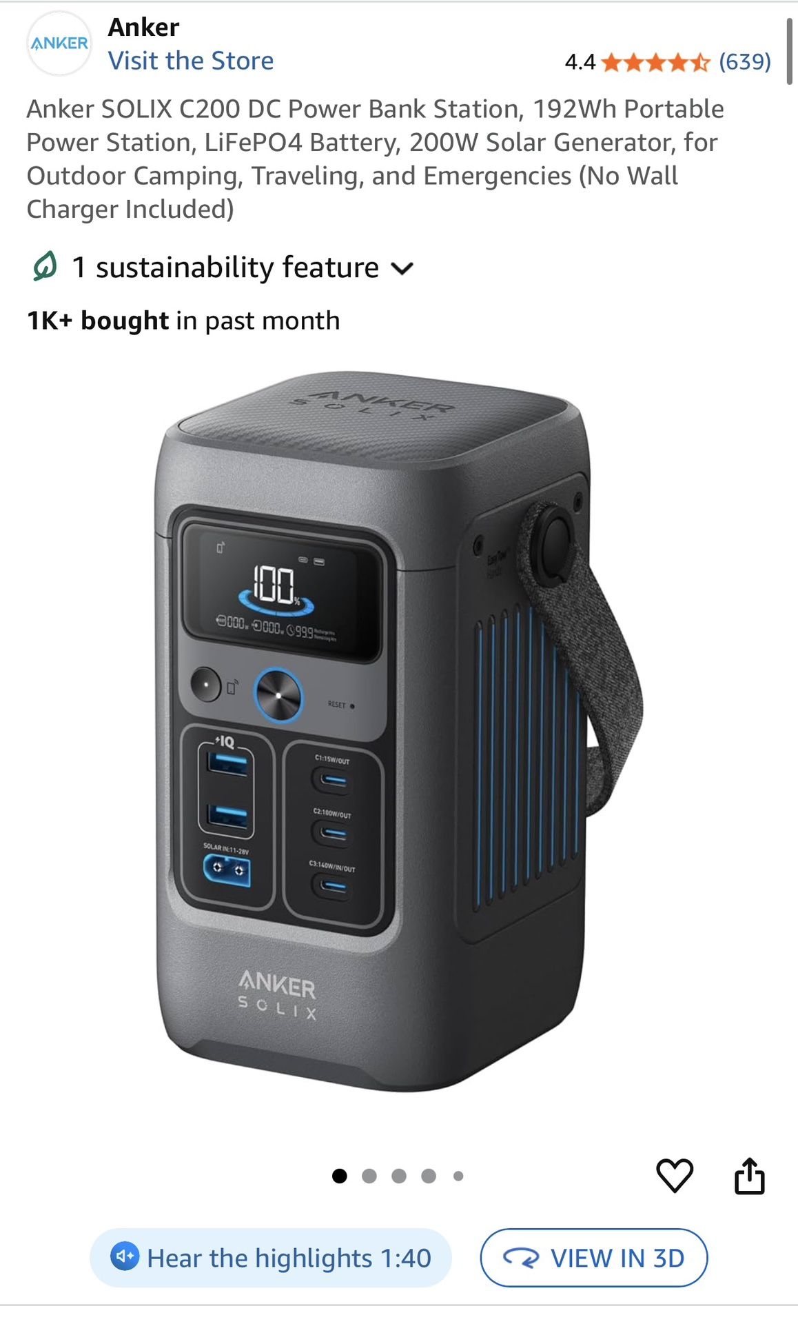 Anker SOLIX C200 DC Power Bank Station