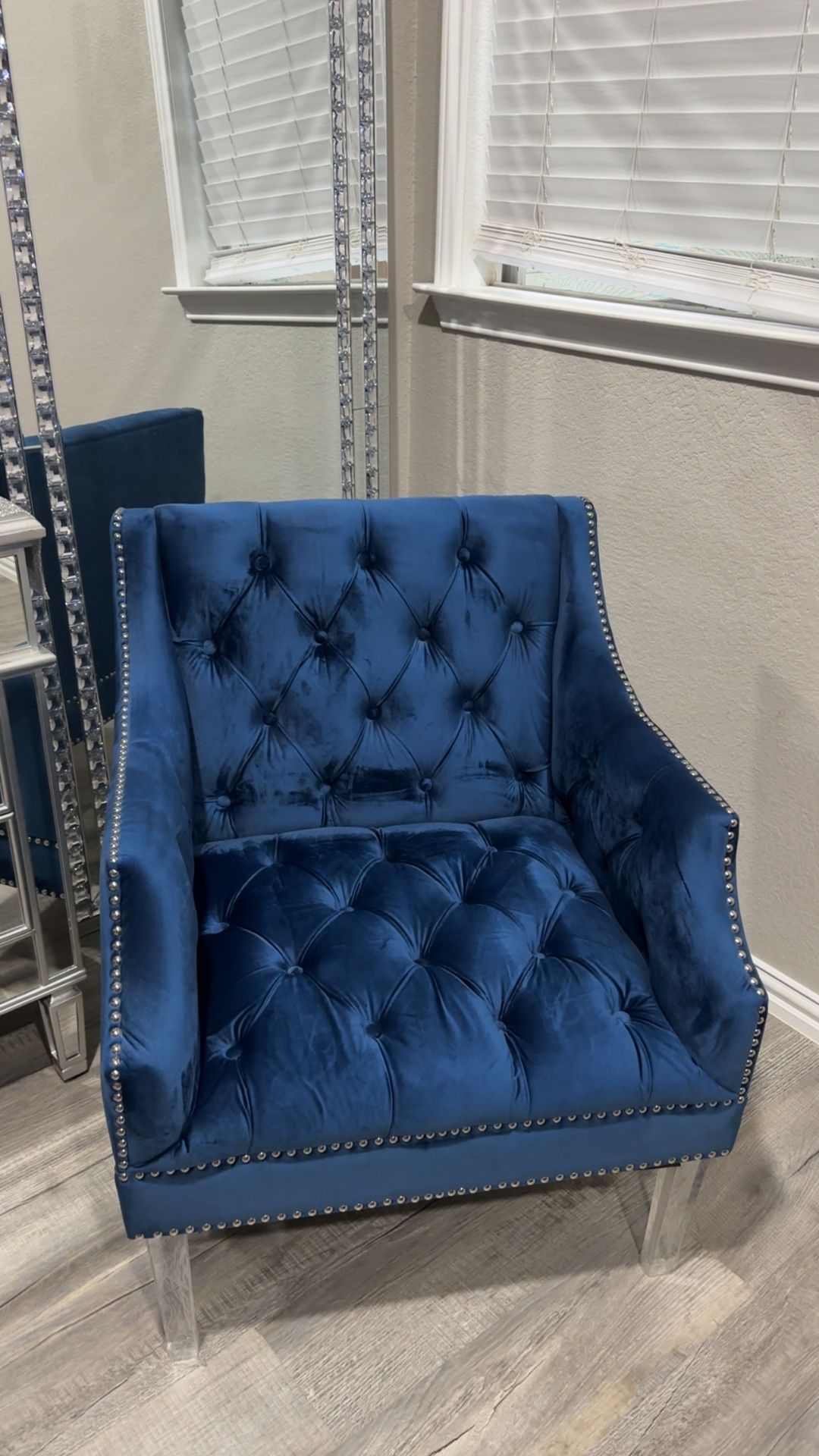Blue Velvet Chair (NEW)