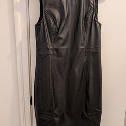 Black Junior Leather Dress, Size small