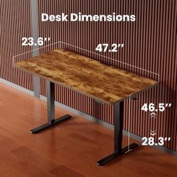 Adjustable Electric Standing Desk, 48 x 24 Inches Sit Stand up Desk