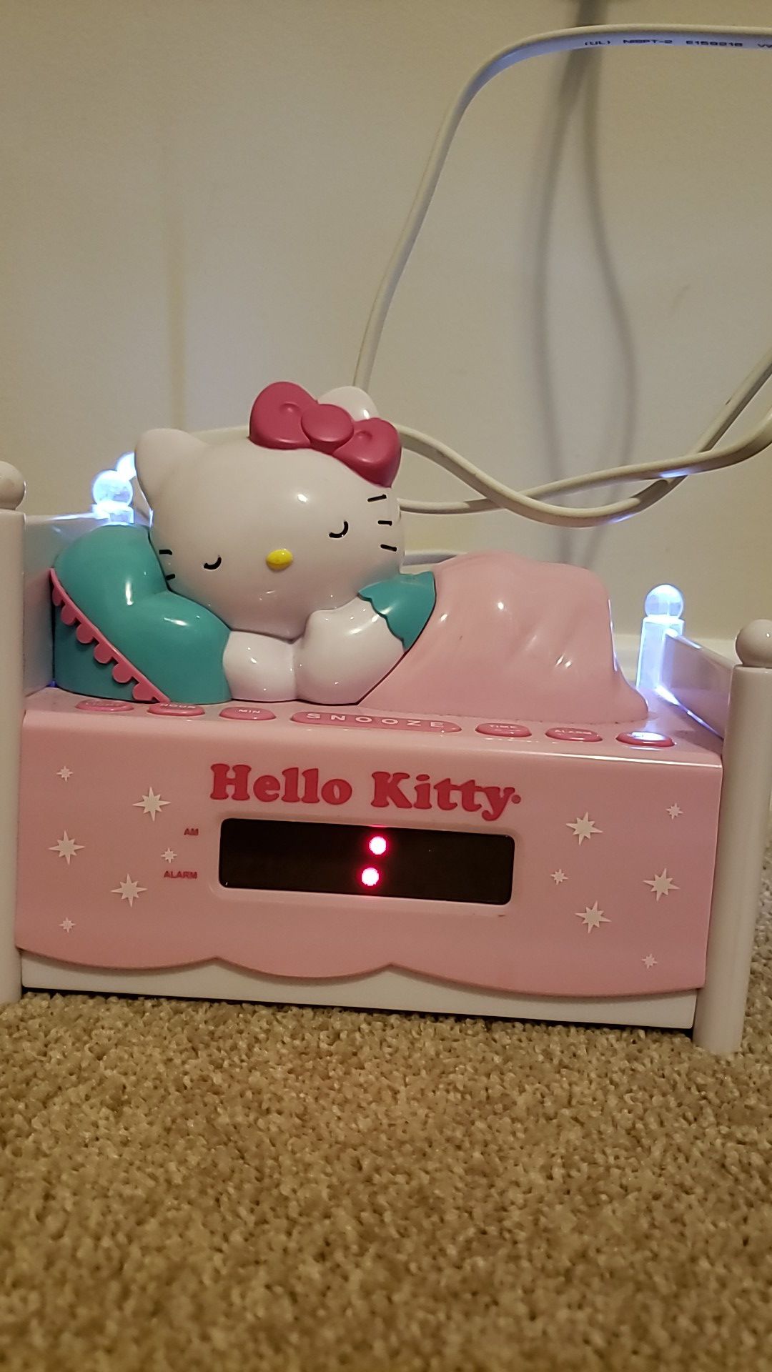 Hello kitty alarm clock with AM/ FM radio/ night light
