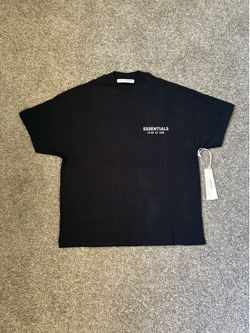 Essential Shirts Black with White Letters