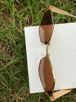 Gold Frame Brown Lens Sunglasses