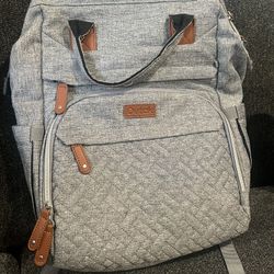 Grey Diaper Bag 