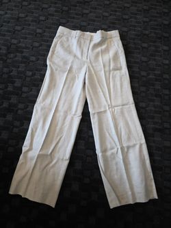 J. Crew Carolina Wide Leg Linen Pants Size 12P Beige