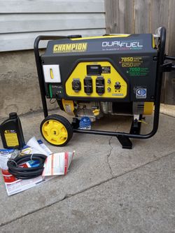 Brand-New Champion 7850/6250-Watt Recoil Start Storm Ready Dual Fuel Portable Generator