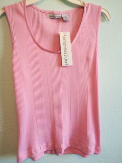 Pink sleeveless ladies blouse