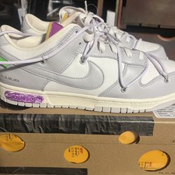 Nike Dunk Low Sail Neutral Grey Off White Lot 3 Of 50 