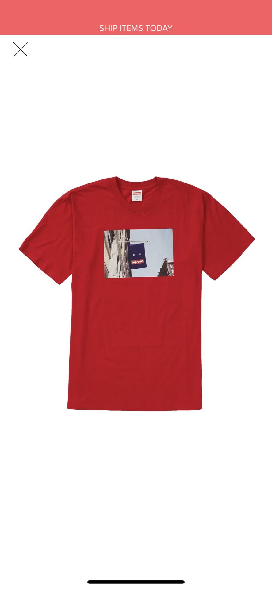 Supreme Banner Tee Size Large