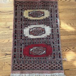 ANTIQUE KOUDANI TRIBAL Baluchi Afghan Rug Hand-Knotted Wool Vintage Accent Carpet Estate Find 33x23” Small Collectible 
