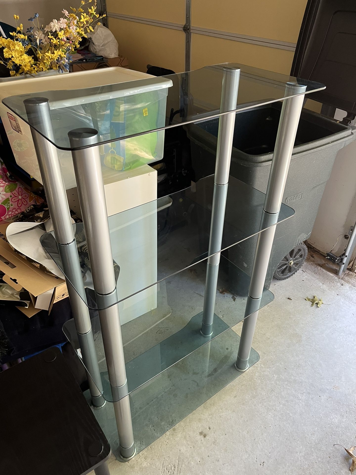 Computer Desk, File Cabinet And Shelf