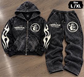 Hellstar Zip-Up Hoodie and Sweatpants Set