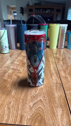 A custom hell fire cup stranger things themed.