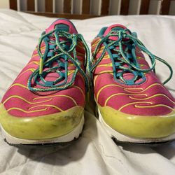 Nike Pink And Yellow Girls Sneakers