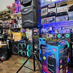 15" Bluetooth Speaker Karaoke Party LED Lights 💥Nuevas En caja - 6200w - Stand Included