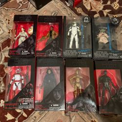Star Wars Black series 6” Figures. New.