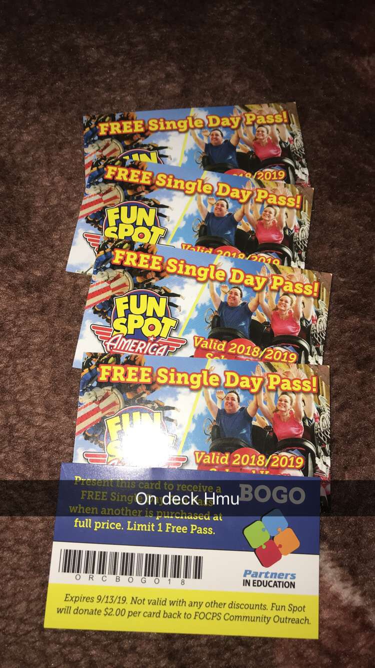 Fun spot Free Single Day Pass