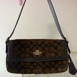 Coach Etta Small Flap Shoulder Bag In Signature Chenille